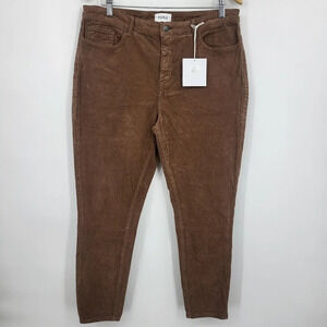 Pistola Women's Chocolate Brown Corduroy Pants NEW  NWT Size 32